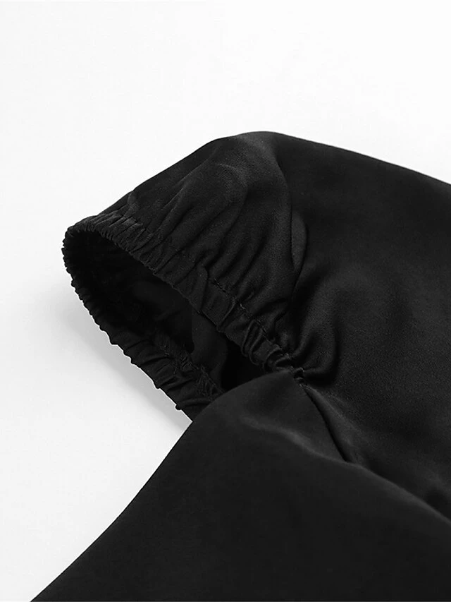 Women's Party Dress Homecoming Dress Cocktail Dress Mini Dress Black Long Sleeve Pure Color Ruched Fall Autumn V Neck Fashion Winter Dress Wedding Guest Birthday Slim 2023 S M L 11 Women's Party Dress Homecoming Dress Cocktail Dress Mini Dress Black Long Sleeve Pure Color Ruched Fall Autumn V Neck Fashion Winter Dress Wedding Guest Birthday Slim 2023 S M L - Image 9