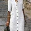 Women's Shirt Dress Casual Dress Cotton Linen Dress Midi Dress Cotton Blend Fashion Basic Outdoor Daily Shirt Collar Button Half Sleeve Summer Spring Fall 2023 Regular Fit Black White Green Plain S M 1 Women's Shirt Dress Casual Dress Cotton Linen Dress Midi Dress Cotton Blend Fashion Basic Outdoor Daily Shirt Collar Button Half Sleeve Summer Spring Fall 2023 Regular Fit Black White Green Plain S M -LIGHTINTHEBOX Shop fqizyg1681376445712