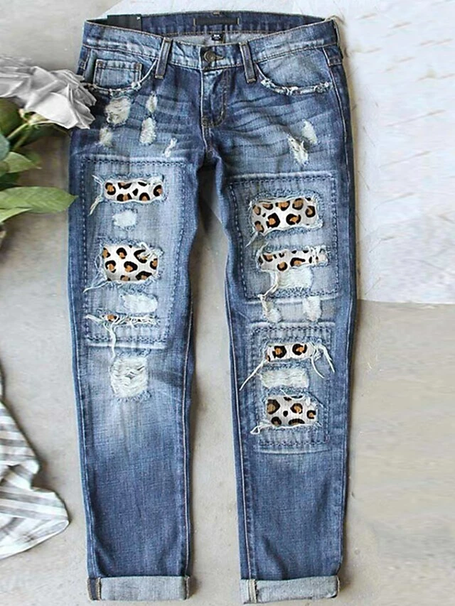 Women's Jeans Full Length Denim Medium Waist Fashion Trousers Daily Wear Casual Daily Deep Green Deep Pink S M Spring, Fall, Winter, Summer 12 Women's Jeans Full Length Denim Medium Waist Fashion Trousers Daily Wear Casual Daily Deep Green Deep Pink S M Spring, Fall, Winter, Summer - Image 10