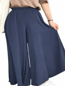 Women's Wide Leg Chinos Capri Shorts Full Length Pleated Baggy Micro-elastic Casual Chino Daily Vacation Black Blue L XL Spring Fall -LIGHTINTHEBOX Shop frqtol1665299464283