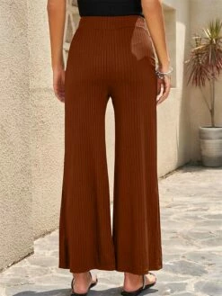 Women's Wide Leg Pants Trousers Cotton Apricot Black Blue High Waist Streetwear Simple Casual Outdoor Vacation Casual Daily Full Length Breathable Plain S M L XL 2XL -LIGHTINTHEBOX Shop fruvrj1689752309506