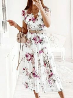 Women's Casual Dress Swing Dress Floral Dress Midi Dress Red Blue Sleeveless Floral Ruffle Summer Spring V Neck Stylish Loose Fit 2023 S M L XL 11 Women's Casual Dress Swing Dress Floral Dress Midi Dress Red Blue Sleeveless Floral Ruffle Summer Spring V Neck Stylish Loose Fit 2023 S M L XL -LIGHTINTHEBOX Shop fwpczj1650355498315