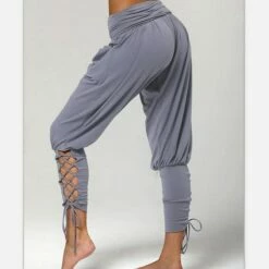 Women's Harem Pants Trousers Harem Pants Cotton Blend Blue Army Green Dark Blue High Waist Classic Style Casual Daily Pocket Micro-elastic Ankle-Length Comfort Plain S M L XL XXL -LIGHTINTHEBOX Shop fyfjox1613989944800