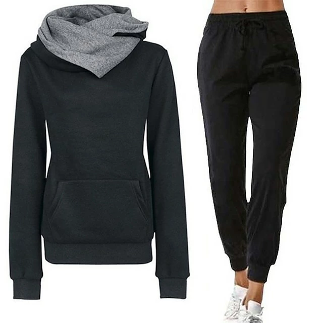 Men's Women's Tracksuit Sweatsuit 2 Piece Athletic Winter Long Sleeve Thermal Warm Breathable Moisture Wicking Fitness Running Jogging Sportswear Activewear Solid Colored Black Sky Blue Light Grey 4 Men's Women's Tracksuit Sweatsuit 2 Piece Athletic Winter Long Sleeve Thermal Warm Breathable Moisture Wicking Fitness Running Jogging Sportswear Activewear Solid Colored Black Sky Blue Light Grey - Image 2