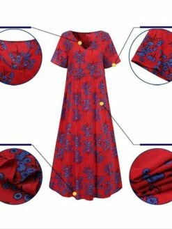 Women's Casual Dress Swing Dress Green Red Gray Short Sleeve Floral Print Spring Summer V Neck Hot Loose Fit S M L XL XXL 3XL 4XL 5XL 12 Women's Casual Dress Swing Dress Green Red Gray Short Sleeve Floral Print Spring Summer V Neck Hot Loose Fit S M L XL XXL 3XL 4XL 5XL -LIGHTINTHEBOX Shop gbjn1598003171892