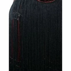 Women's Retro 1920s Fringe Dress Midi Dress Party Halloween Sequins Tassel Fringe Geometric V Neck Sleeveless Regular Fit Spring Fall 2023 Black White S M L XL -LIGHTINTHEBOX Shop gbjxxt1692849427048