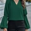 Shirt Blouse Women's Black Green Khaki Solid / Plain Color Puff Sleeve Daily Fashion V Neck Regular Fit S 2 Shirt Blouse Women's Black Green Khaki Solid / Plain Color Puff Sleeve Daily Fashion V Neck Regular Fit S -LIGHTINTHEBOX Shop gbtjux1695889628532