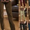 Women's Chinos Pants Trousers Straight Full Length Fashion Streetwear Street Daily Dark-Gray Black S M Fall Winter -LIGHTINTHEBOX Shop gbxxei1696908035729