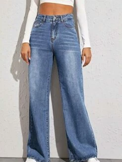 Women's Jeans Pants Trousers Full Length Cotton Pocket Micro-elastic High Waist Streetwear Simple Outdoor Vacation Light Blue XS S Summer Spring