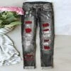 Women's Jeans Distressed Jeans Denim Light Blue Dark Blue Grey Fashion Christmas Xmas Street Casual Side Pockets Baggy Micro-elastic Full Length Comfort Graphic S M L XL XXL / Cut Out / Ripped -LIGHTINTHEBOX Shop gcifjv1666250964972
