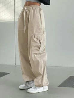 Women's Cargo Pants Pants Trousers Full Length Fashion Streetwear Street Daily Khaki Grey S M Fall Winter