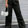 Women‘s Cargo Parachute pants Trousers Full Length Fashion Streetwear Street Daily Black XL 2XL Fall Winter -LIGHTINTHEBOX Shop gdlims1694510082978