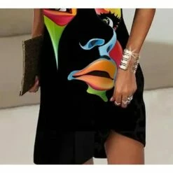 Women's Shift Dress Sundress Mini Dress Black Sleeveless Abstract Print Summer Spring Halter Neck Fashion Vacation Summer Dress Spring Dress 2023 S M L XL 2XL 3XL -LIGHTINTHEBOX Shop gdnvwg1658225395935