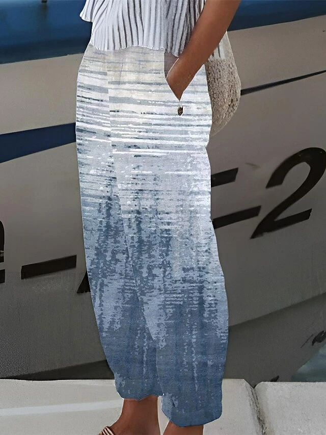 Women's Baggy Cropped Pants Full Length Pocket Baggy Stylish Chino Daily Going Out Gray Green Navy S M All Seasons 5 Women's Baggy Cropped Pants Full Length Pocket Baggy Stylish Chino Daily Going Out Gray Green Navy S M All Seasons - Image 3