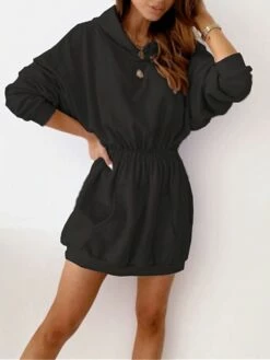Women's Casual Dress Hoodie Dress Mini Dress Active Daily Outdoor Holiday Vacation Hoodie Pocket Solid Color Regular Fit Black White Pink S M L XL XXL 26 Women's Casual Dress Hoodie Dress Mini Dress Active Daily Outdoor Holiday Vacation Hoodie Pocket Solid Color Regular Fit Black White Pink S M L XL XXL -LIGHTINTHEBOX Shop girjkn1695027790676