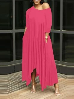 Women's Work Dress Black Dress White Dress Fashion Long Dress Maxi Dress Ruched Pocket One Shoulder 3/4 Length Sleeve Plain Regular Fit Black White Pink Fall S M L XL XXL 22 Women's Work Dress Black Dress White Dress Fashion Long Dress Maxi Dress Ruched Pocket One Shoulder 3/4 Length Sleeve Plain Regular Fit Black White Pink Fall S M L XL XXL -LIGHTINTHEBOX Shop gjqulv1693203376080