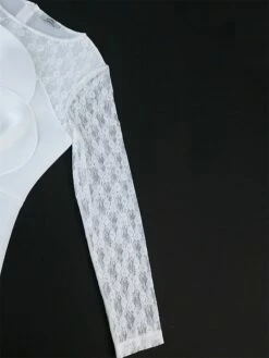 Women's Plus Size Curve Party Dress Lace Dress Bodycon Plain Midi Dress Long Sleeve Lace Bow Crew Neck Fashion Party White Fall Winter XL XXL 3XL 4XL -LIGHTINTHEBOX Shop gkluhh1694165783153