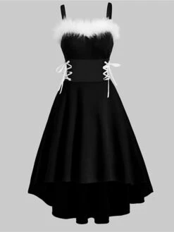 Women's Christmas Swing Dress Slip Dress Vintage Dress Midi Dress Green Black Wine Sleeveless Pure Color Backless Winter Fall Autumn Spaghetti Strap Fashion Daily Date 2022 S M L XL XXL 3XL -LIGHTINTHEBOX Shop gkpaer1667815069866