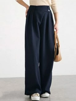 Women‘s Wide Leg Chinos Dress Pants Trousers Full Length Fashion Streetwear Street Daily Grey Black S M Fall Winter -LIGHTINTHEBOX Shop gracdr1694051223126