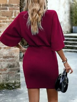 Women's Work Dress Casual Dress Semi Formal Dress Fashion Office Daily Workfashion Mini Dress Ruched Crew Neck Half Sleeve Plain Regular Fit Pink Wine Green Fall Winter S M L XL 22 Women's Work Dress Casual Dress Semi Formal Dress Fashion Office Daily Workfashion Mini Dress Ruched Crew Neck Half Sleeve Plain Regular Fit Pink Wine Green Fall Winter S M L XL -LIGHTINTHEBOX Shop grjtmt1695645181411