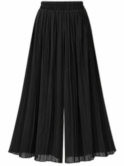 Women's Wide Leg Pants Trousers Baggy Full Length Mesh Baggy Micro-elastic Casual Daily Holiday Black Green L XL Spring Fall -LIGHTINTHEBOX Shop gtljxy1646892545394