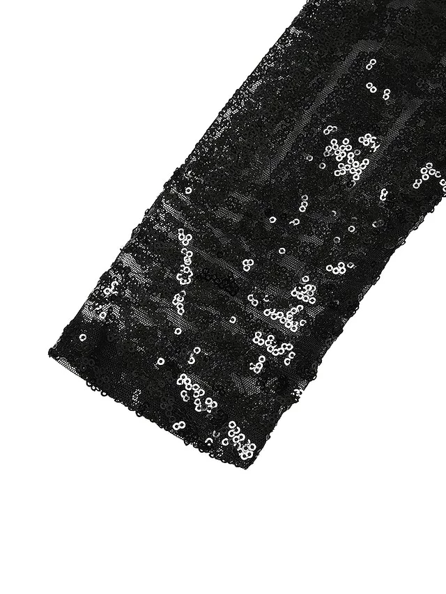 Women's Party Dress Sequin Dress Homecoming Dress Mini Dress Black Gold Flakes Black Long Sleeve Geometric Sequins Spring Fall Winter High Neck Party Party Winter Dress Birthday 2022 S M L XL 14 Women's Party Dress Sequin Dress Homecoming Dress Mini Dress Black Gold Flakes Black Long Sleeve Geometric Sequins Spring Fall Winter High Neck Party Party Winter Dress Birthday 2022 S M L XL - Image 12