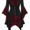 Women's Shirt Halloween Shirt Blouse Wine Purple Green Skull Lace Asymmetric Long Sleeve Casual Fashion Square Neck Regular Fit Bell Sleeve Spring &Fall 2 Women's Shirt Halloween Shirt Blouse Wine Purple Green Skull Lace Asymmetric Long Sleeve Casual Fashion Square Neck Regular Fit Bell Sleeve Spring &Fall -LIGHTINTHEBOX Shop guprxd1631694676113