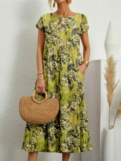 Women's Casual Dress Cotton Linen Dress Swing Dress Midi Dress Linen / Cotton Blend Fashion Ethnic Style Outdoor Daily Holiday Crew Neck Pocket Print Short Sleeve Summer Spring 2023 Loose Fit Black 9 Women's Casual Dress Cotton Linen Dress Swing Dress Midi Dress Linen / Cotton Blend Fashion Ethnic Style Outdoor Daily Holiday Crew Neck Pocket Print Short Sleeve Summer Spring 2023 Loose Fit Black -LIGHTINTHEBOX Shop gwuydq1689326306385