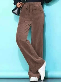 Women's Fleece Pants Wide Leg Chinos Full Length Baggy Micro-elastic High Waist Fashion Streetwear Street Daily Black Brown M L Fall Winter 12 Women's Fleece Pants Wide Leg Chinos Full Length Baggy Micro-elastic High Waist Fashion Streetwear Street Daily Black Brown M L Fall Winter -LIGHTINTHEBOX Shop gyuteu1692953469118