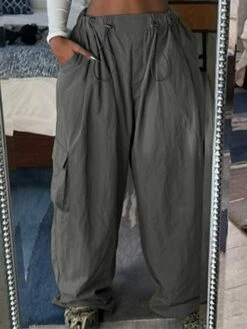 Women‘s Cargo Parachute pants Wide Leg Trousers Full Length Fashion Streetwear Street Daily Grey XS S Fall Winter 11 Women‘s Cargo Parachute pants Wide Leg Trousers Full Length Fashion Streetwear Street Daily Grey XS S Fall Winter -LIGHTINTHEBOX Shop gyzian1694149790014