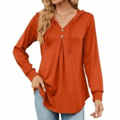 Shirt Blouse Women's Wine Red Black-1 Purple Solid Colored Button Daily Basic Neon & Bright Hooded Regular Fit M / M -LIGHTINTHEBOX Shop halico1692778225445