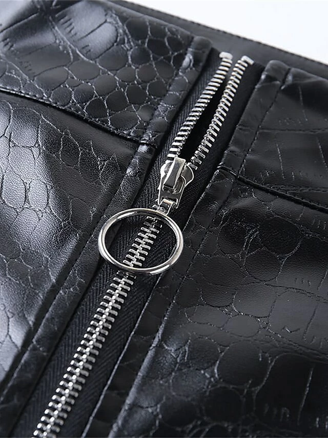 Women's Skinny Leather Pants Pants Trousers PU Black High Waist Fashion Streetwear Party Street Daily Micro-elastic Full Length Breathability Plain XS S M 14 Women's Skinny Leather Pants Pants Trousers PU Black High Waist Fashion Streetwear Party Street Daily Micro-elastic Full Length Breathability Plain XS S M - Image 12