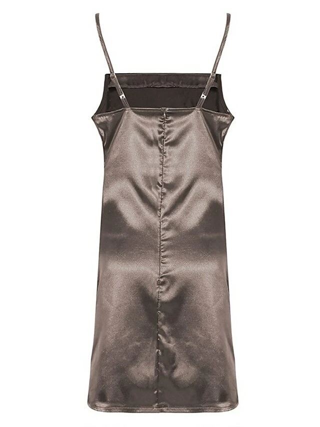 Women‘s Party Dress Satin Dress Sheath Dress Cocktail Party Club Mini Dress Party Hot Spaghetti Strap Sleeveless Backless 2023 Regular Fit Black Champagne Wine Pure Color S M L XL 2XL 15 Women‘s Party Dress Satin Dress Sheath Dress Cocktail Party Club Mini Dress Party Hot Spaghetti Strap Sleeveless Backless 2023 Regular Fit Black Champagne Wine Pure Color S M L XL 2XL - Image 13