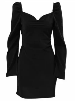 Women's Party Dress Homecoming Dress Cocktail Dress Mini Dress Black Long Sleeve Pure Color Ruched Fall Autumn V Neck Fashion Winter Dress Wedding Guest Birthday Slim 2023 S M L 22 Women's Party Dress Homecoming Dress Cocktail Dress Mini Dress Black Long Sleeve Pure Color Ruched Fall Autumn V Neck Fashion Winter Dress Wedding Guest Birthday Slim 2023 S M L -LIGHTINTHEBOX Shop hjgesw1693535464010