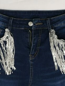 Women's Jeans Slim Pants Trousers Full Length Fashion Streetwear Street Daily Black Dark Blue S M Fall Winter -LIGHTINTHEBOX Shop hlfftl1693986767494