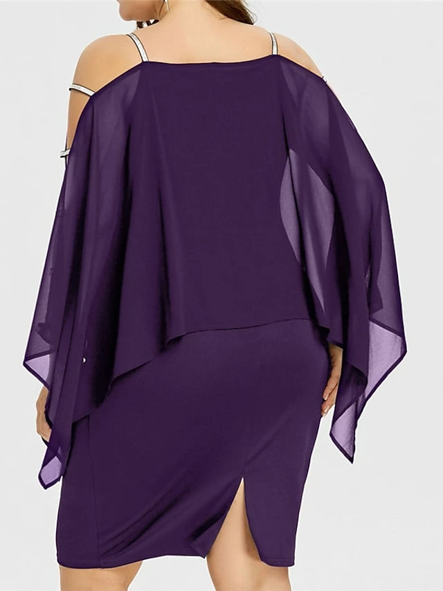 Women‘s Plus Size Curve Holiday Dress Solid Color Off Shoulder Long Sleeve Fall Spring Short Mini Dress Holiday Going Out Dress 11 Women‘s Plus Size Curve Holiday Dress Solid Color Off Shoulder Long Sleeve Fall Spring Short Mini Dress Holiday Going Out Dress - Image 9