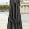 Women's Casual Dress Swing Dress A Line Dress Long Dress Maxi Dress Polyester Basic Modern Outdoor Daily Weekend Crew Neck Ruffle Pocket 3/4 Length Sleeve Summer Spring Fall 2023 Regular Fit Gray 1 Women's Casual Dress Swing Dress A Line Dress Long Dress Maxi Dress Polyester Basic Modern Outdoor Daily Weekend Crew Neck Ruffle Pocket 3/4 Length Sleeve Summer Spring Fall 2023 Regular Fit Gray -LIGHTINTHEBOX Shop hrlvxr1678690902101