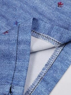 Women's Jeans Bootcut Flared Pants Full Length Faux Denim Print High Elasticity High Waist Fashion Streetwear Casual Daily 1 2 S M Fall & Winter -LIGHTINTHEBOX Shop hsicvr1653462134413