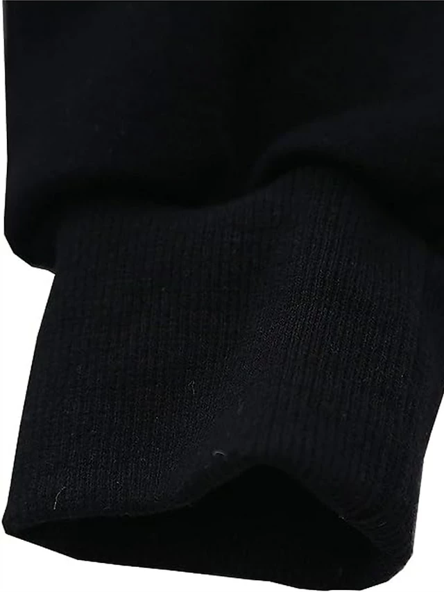 Women's Casual Dress Hoodie Dress Winter Dress Midi Dress Split Outdoor Daily Going Out Active Fashion Hooded Long Sleeve 2023 Regular Fit Black Color S M L XL Size 6 Women's Casual Dress Hoodie Dress Winter Dress Midi Dress Split Outdoor Daily Going Out Active Fashion Hooded Long Sleeve 2023 Regular Fit Black Color S M L XL Size - Image 4