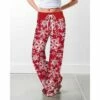 Women's Wide Leg Pants Trousers Trousers Red Fashion Christmas Weekend Xmas Wide Leg Baggy Micro-elastic Full Length Comfort Snowflake S M L XL XXL / Print -LIGHTINTHEBOX Shop hzsswq1665553431987