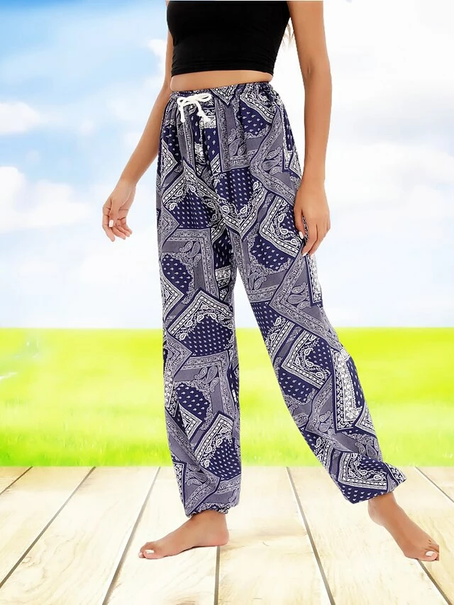 Women's Trousers Pants Trousers Baggy Full Length Cotton Pocket Baggy High Waist Casual Lounge Casual Daily Black Wine S M Spring & Summer 5 Women's Trousers Pants Trousers Baggy Full Length Cotton Pocket Baggy High Waist Casual Lounge Casual Daily Black Wine S M Spring & Summer - Image 3