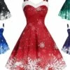 Women's Christmas Swing Dress Slip Dress Midi Dress Green Blue Purple Red Black Sleeveless Snowflake Cold Shoulder Print Winter Fall Spaghetti Strap Fashion Party Sexy 2022 S M L XL 2XL 3XL -LIGHTINTHEBOX Shop iauodl1668155348134