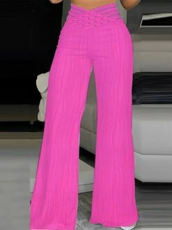 Women's Wide Leg Pants Trousers Full Length High Cut High Waist Fashion Elegant Party Office Black White S M Fall & Winter -LIGHTINTHEBOX Shop iawocy1695729602851