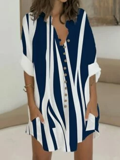 Women's Shirt Dress Casual Dress Cotton Linen Dress Mini Dress Polyester Fashion Casual Daily Outdoor Daily Vacation Shirt Collar Button Pocket Long Sleeve Summer Spring Fall 2023 Loose Fit Black -LIGHTINTHEBOX Shop icwzcs1689326673277