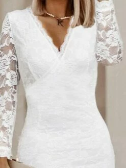 Women's Party Dress Lace Dress Homecoming Dress Mini Dress White Long Sleeve Pure Color Lace Fall Winter V Neck Stylish Winter Dress Fall Dress Loose Fit 2023 M L XL XXL 3XL 7 Women's Party Dress Lace Dress Homecoming Dress Mini Dress White Long Sleeve Pure Color Lace Fall Winter V Neck Stylish Winter Dress Fall Dress Loose Fit 2023 M L XL XXL 3XL -LIGHTINTHEBOX Shop iihxli1661418068785