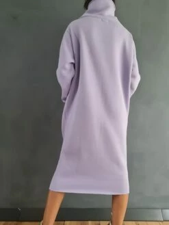 Women's Sweatshirt Dress Casual Dress Midi Dress Fashion Daily Outdoor Vacation Going Out Turtleneck Pocket Solid Color Regular Fit Black Yellow Purple S M L XL XXL -LIGHTINTHEBOX Shop iiluzb1697541676678