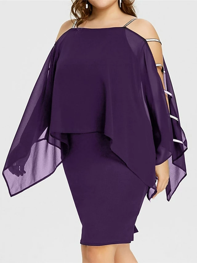 Women‘s Plus Size Curve Holiday Dress Solid Color Off Shoulder Long Sleeve Fall Spring Short Mini Dress Holiday Going Out Dress 10 Women‘s Plus Size Curve Holiday Dress Solid Color Off Shoulder Long Sleeve Fall Spring Short Mini Dress Holiday Going Out Dress - Image 8