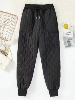 Women's Slacks Down Pants Baggy Full Length Baggy Micro-elastic Fashion Streetwear Outdoor Street Army Green 882# 219# Black 219# L [recommended 100-115 Catties] XL [recommended 115-130 Catties] Fall -LIGHTINTHEBOX Shop ijnbrr1692182856753