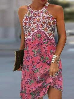 Women's Casual Dress Tank Dress Summer Dress Floral Print V Neck Mini Dress Active Fashion Daily Holiday Sleeveless Regular Fit Yellow Pink Blue Summer Spring S M L XL XXL -LIGHTINTHEBOX Shop ilcmxw1684736288198