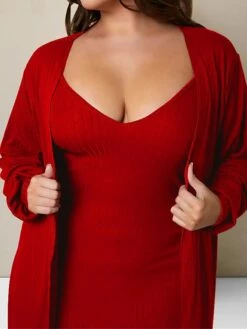 Women's Two Piece Dress Set Casual Dress Skirt Set Home Daily Fashion Streetwear Ribbed Midi Dress Crew Neck Long Sleeve Plain Slim Black White Wine Fall Winter S M L XL XXL -LIGHTINTHEBOX Shop iofxsr1697597303957